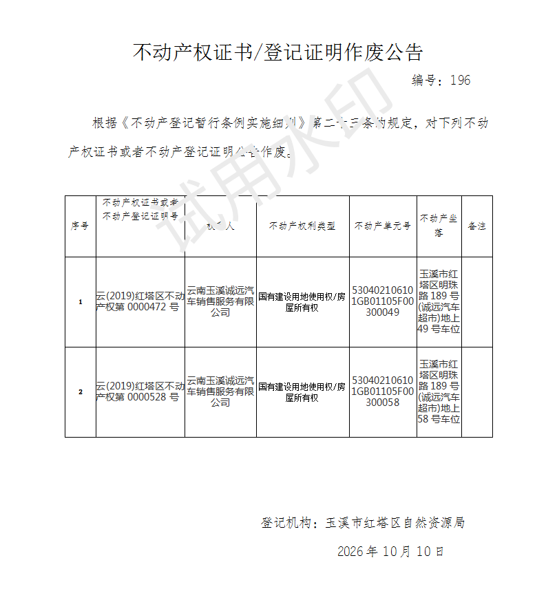 不动产权证书作废公告2026196(云南玉溪诚远汽车销售服务有限公司)_01.png 不动产权证书作废公告2026196(云南玉溪诚远汽车销售服务有限公司)_01.png